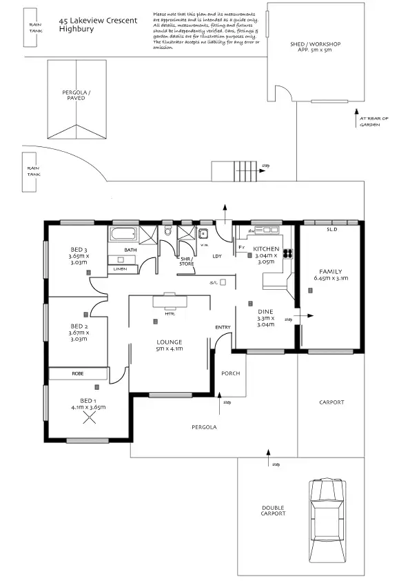 Floorplan of Homely house listing, 45 Lake View Crescent, Highbury SA 5089