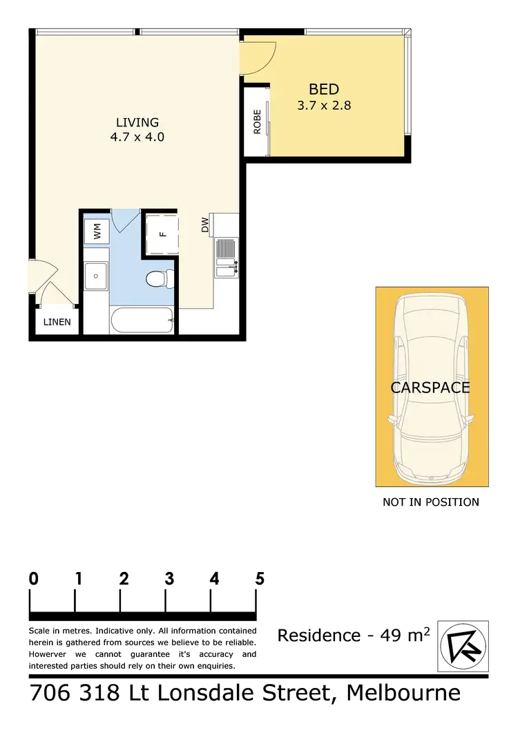 Floorplan of Homely unit listing, 706/318 Little Lonsdale Street, Melbourne VIC 3000