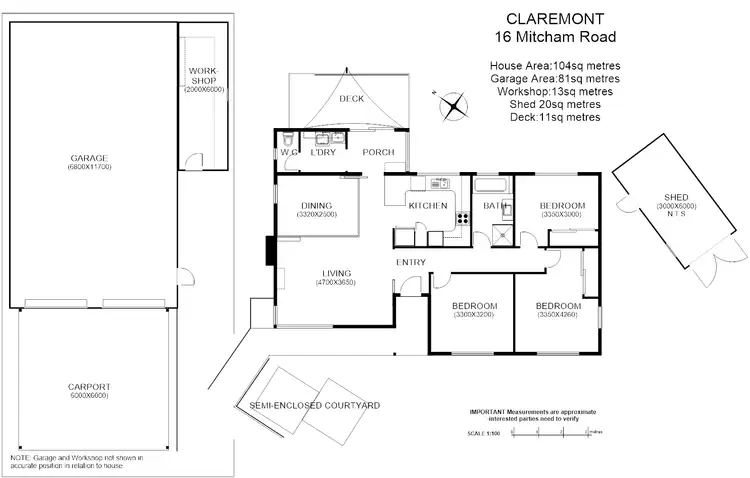 Floorplan of Homely house listing, 16 Mitcham Rd, Claremont TAS 7011