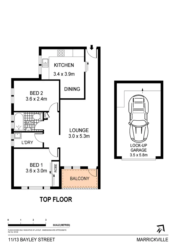Floorplan of Homely apartment listing, 11/13 Bayley St, Marrickville NSW 2204