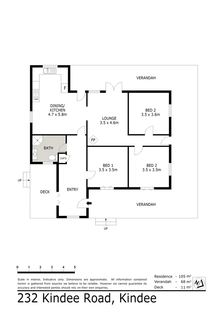 Floorplan of Homely rural property listing, 232 Kindee Road, Kindee NSW 2446