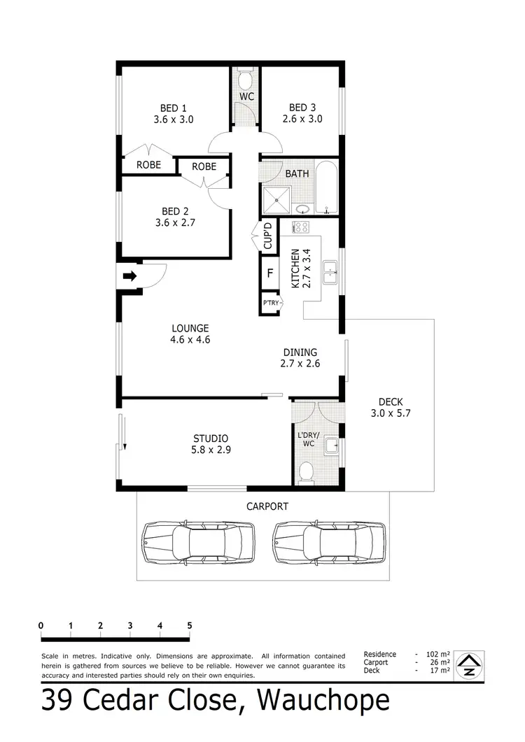 Floorplan of Homely house listing, 39 Cedar Close, Wauchope NSW 2446