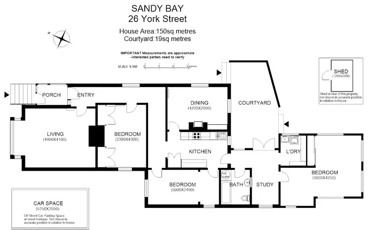 Floorplan of Homely house listing, 26 York St, Sandy Bay TAS 7005