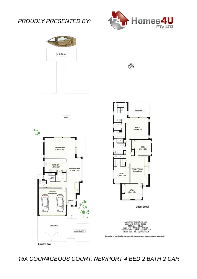 Floorplan of Homely house listing, 15A Courageous Court, Newport QLD 4020