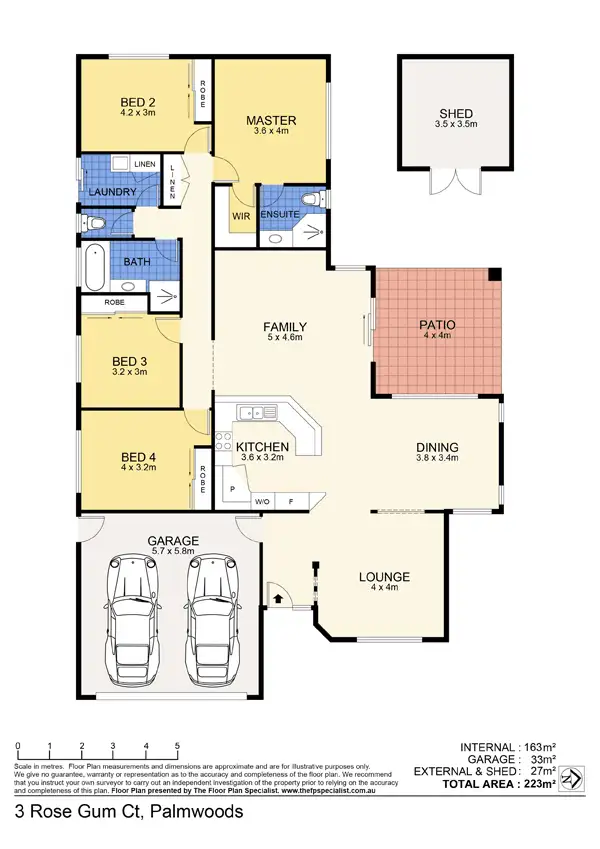 Floorplan of Homely house listing, 3 ROSE GUM COURT, Palmwoods QLD 4555