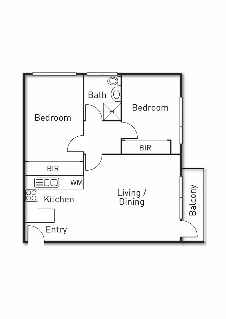 Floorplan of Homely apartment listing, 2/36 Cromwell Road, South Yarra VIC 3141
