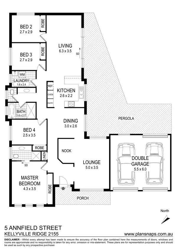 Floorplan of Homely house listing, 5 Annfield St St, Kellyville Ridge NSW 2155
