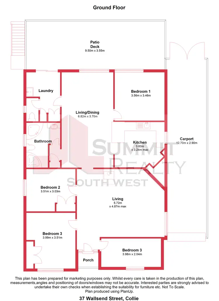 Floorplan of Homely house listing, 37 Wallsend Street, Collie WA 6225