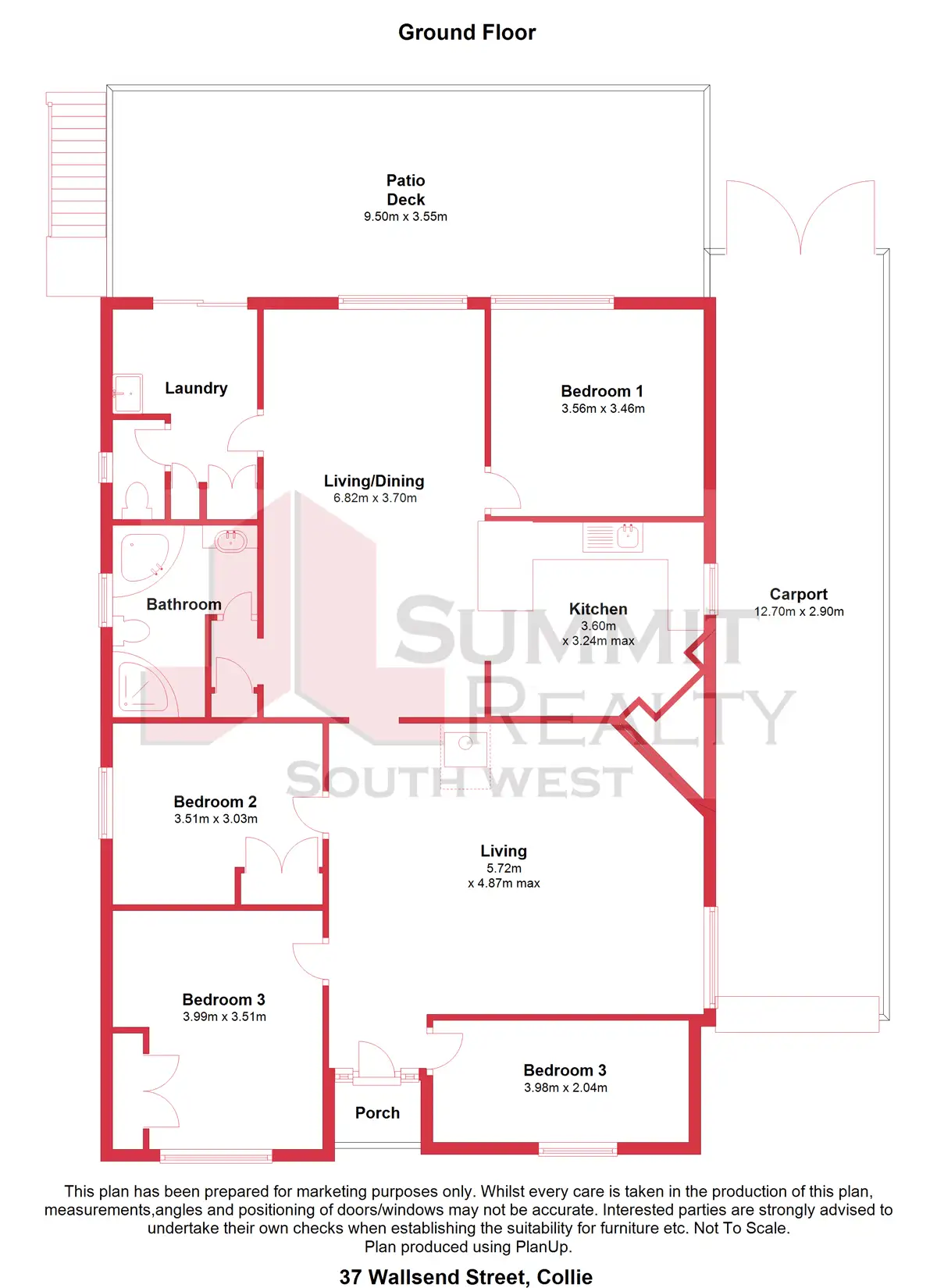 Floorplan of Homely house listing, 37 Wallsend Street, Collie WA 6225