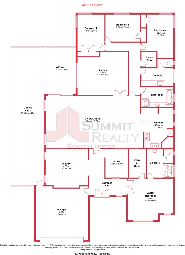 Floorplan of Homely house listing, 12 Vaughans Way, Australind WA 6233