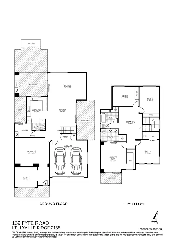 Floorplan of Homely house listing, 139 Fyfe Road, Kellyville Ridge NSW 2155