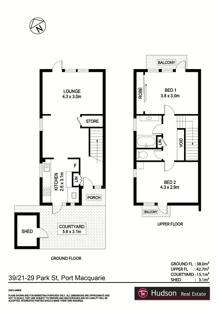 Floorplan of Homely townhouse listing, 39/21 Park Street, Port Macquarie NSW 2444