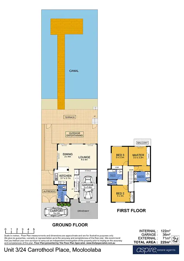 Floorplan of Homely semi-detached listing, 3/24 Carrothool Place, Mooloolaba QLD 4557