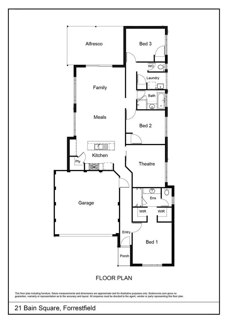 Floorplan of Homely house listing, 21 Bain Square, Forrestfield WA 6058
