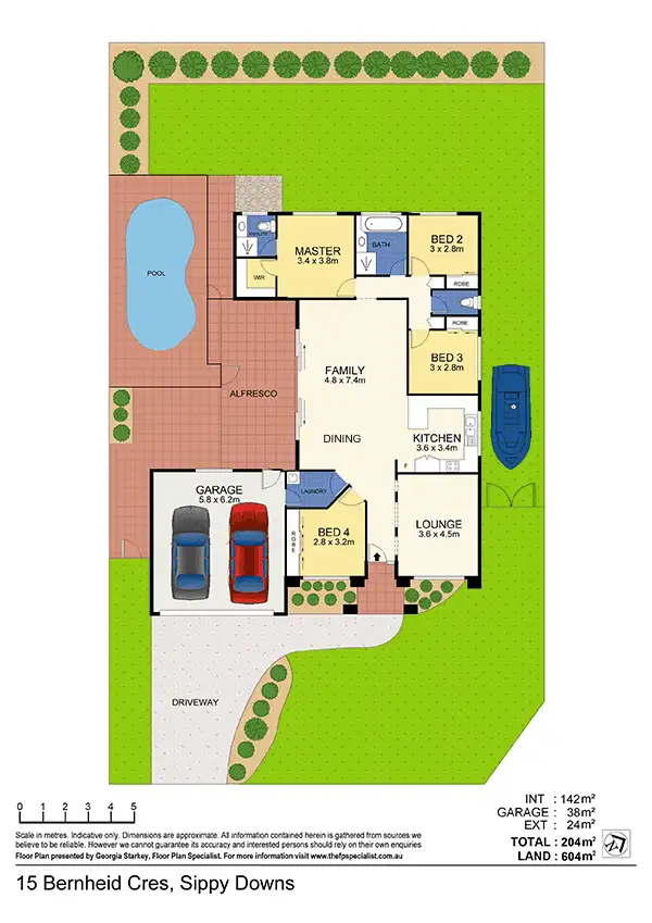 Floorplan of Homely house listing, 15 Bernheid Crescent, Sippy Downs QLD 4556