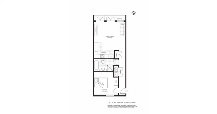Floorplan of Homely unit listing, 11/29 Holtermann St, Crows Nest NSW 2065