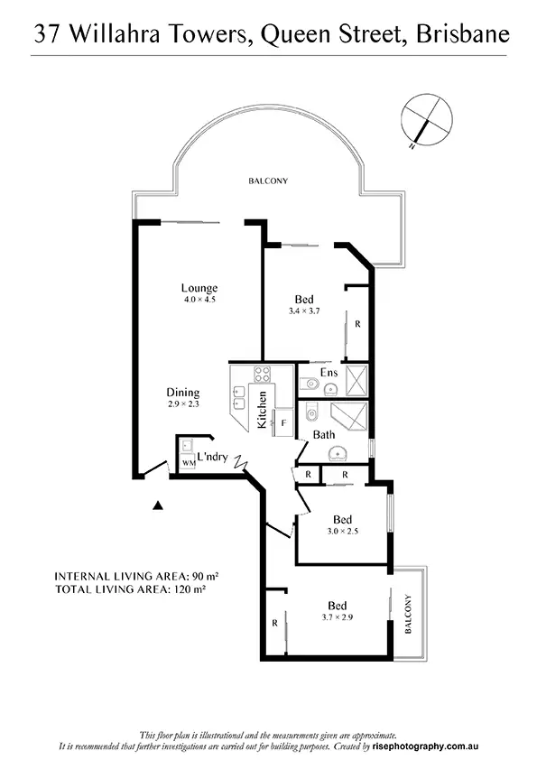 Floorplan of Homely unit listing, 540 Queen Street, Brisbane QLD 4000