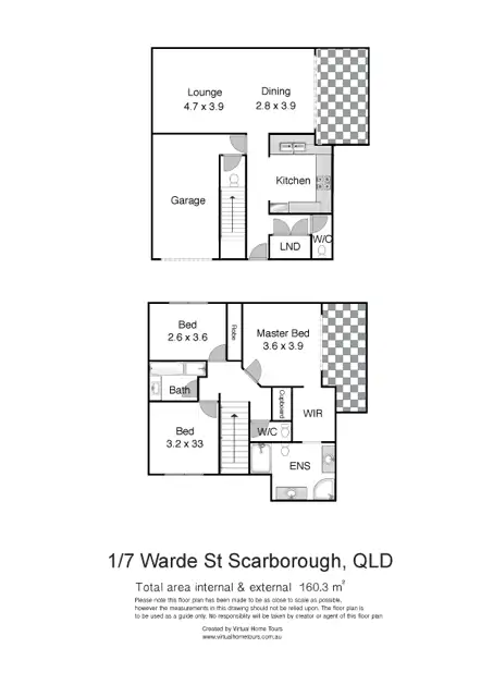 Floorplan of Homely townhouse listing, Unit 1/7 Warde Street, Scarborough QLD 4020