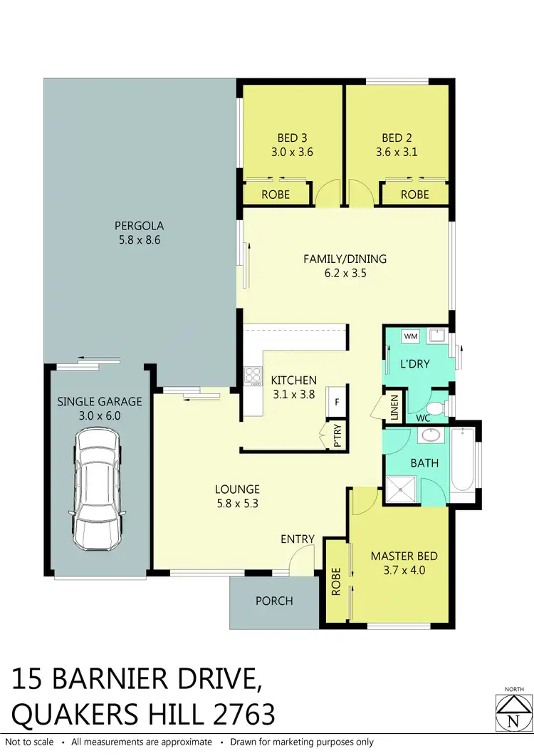 Floorplan of Homely house listing, 15 Barnier Drive, Quakers Hill NSW 2763