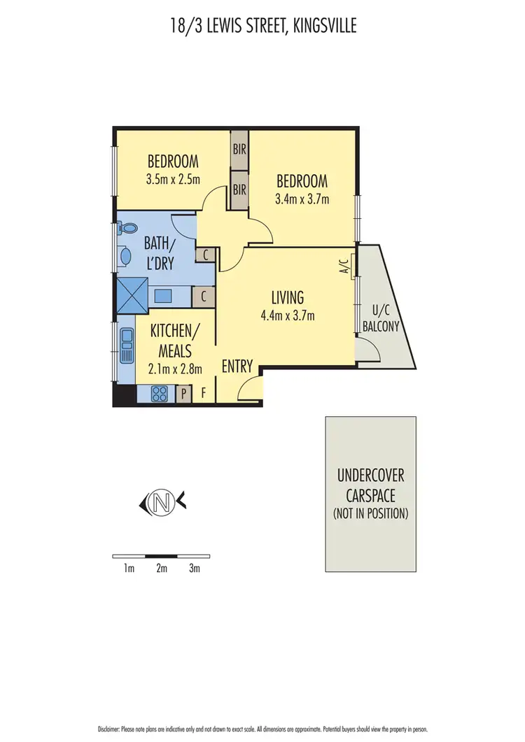 Floorplan of Homely apartment listing, 18/3-5 Lewis Street, Kingsville VIC 3012