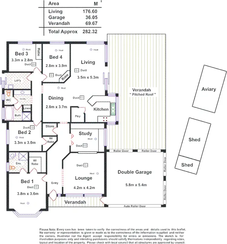 Floorplan of Homely house listing, 5 Denbar Gr, Andrews Farm SA 5114