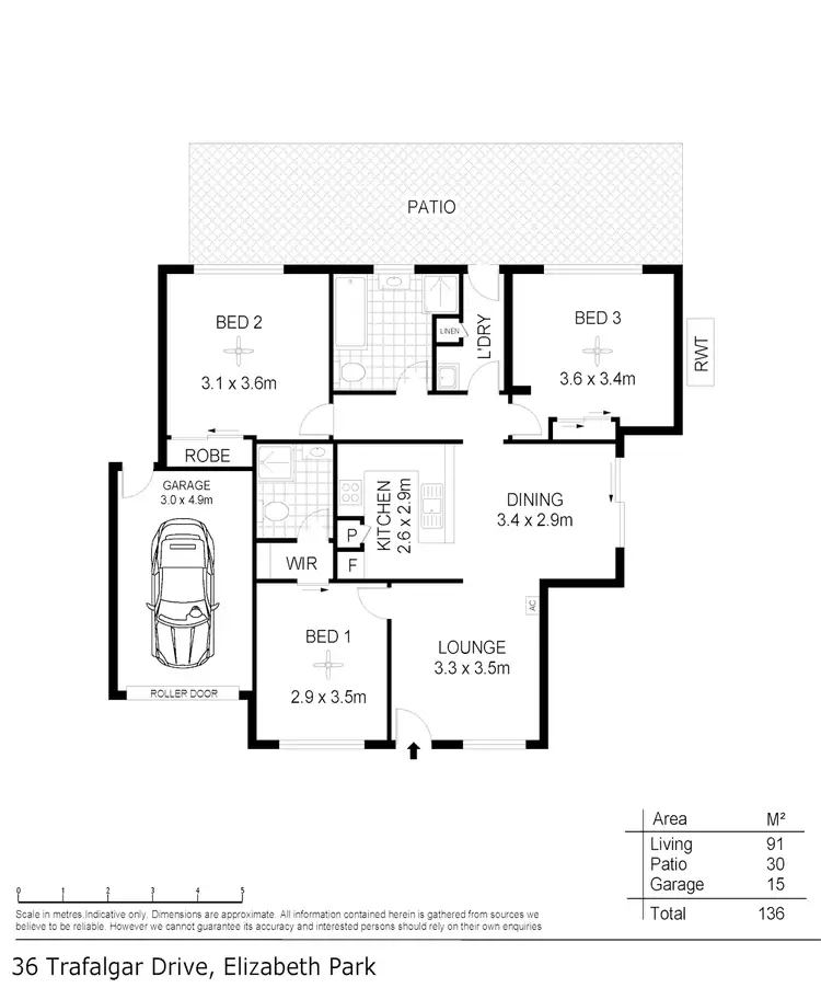 Floorplan of Homely house listing, 36 Trafalgar Drive, Elizabeth Park SA 5113