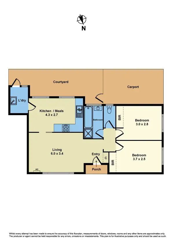 Floorplan of Homely villa listing, 5/367 Williamstwon Road, Yarraville VIC 3013