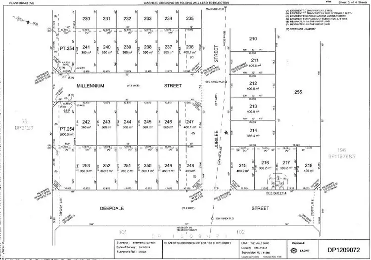 Floorplan of Homely land listing, 22 Jubilee Street, Kellyville NSW 2155