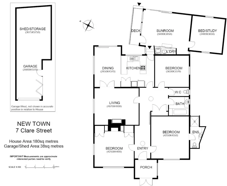 Floorplan of Homely house listing, 7 Clare St, New Town TAS 7008