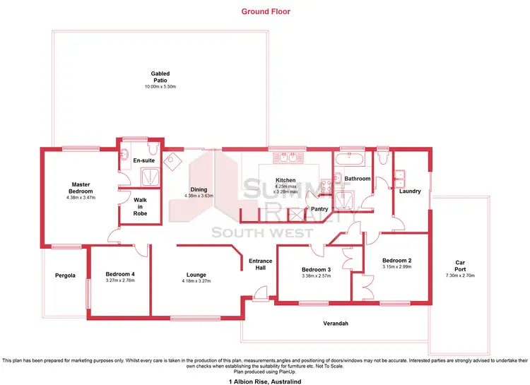 Floorplan of Homely house listing, 1 Albion Rise, Australind WA 6233