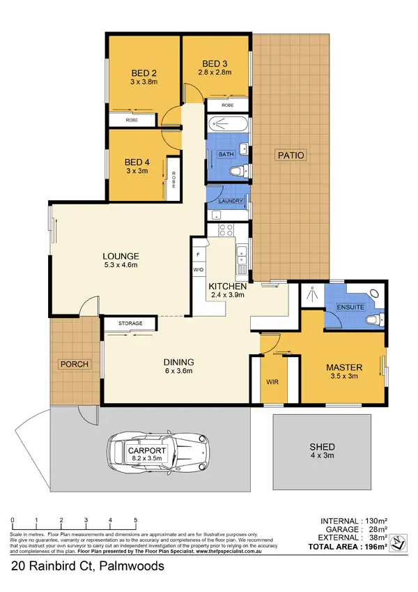 Floorplan of Homely house listing, 20 Rainbird Court, Palmwoods QLD 4555