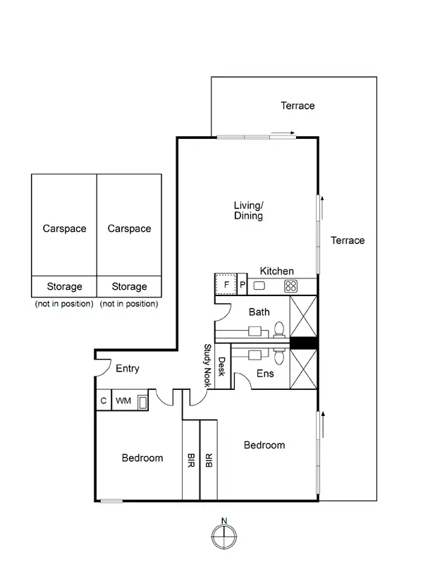 Floorplan of Homely apartment listing, 301/160 Hotham Street, St Kilda East VIC 3183