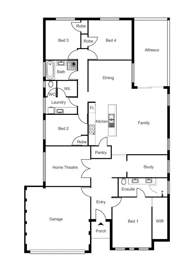 Floorplan of Homely house listing, 3 Finlay Avenue, Millbridge WA 6232