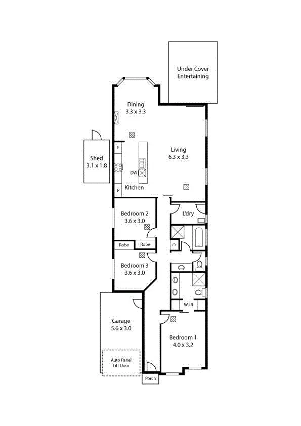 Floorplan of Homely house listing, 6 Serpentine Circuit, Andrews Farm SA 5114
