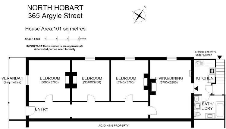 Floorplan of Homely house listing, 365 Argyle St, North Hobart TAS 7000