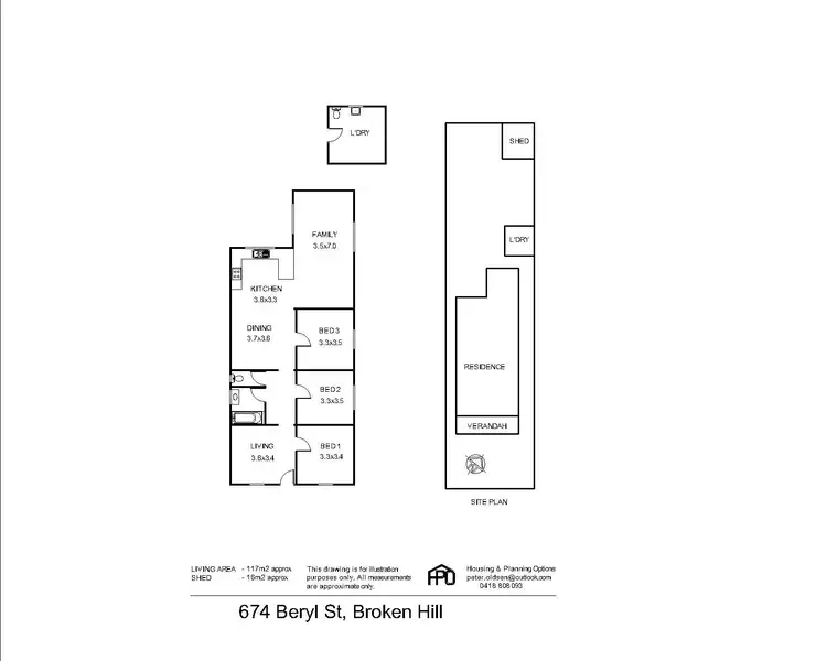 Floorplan of Homely house listing, 674 Beryl Street, Broken Hill NSW 2880