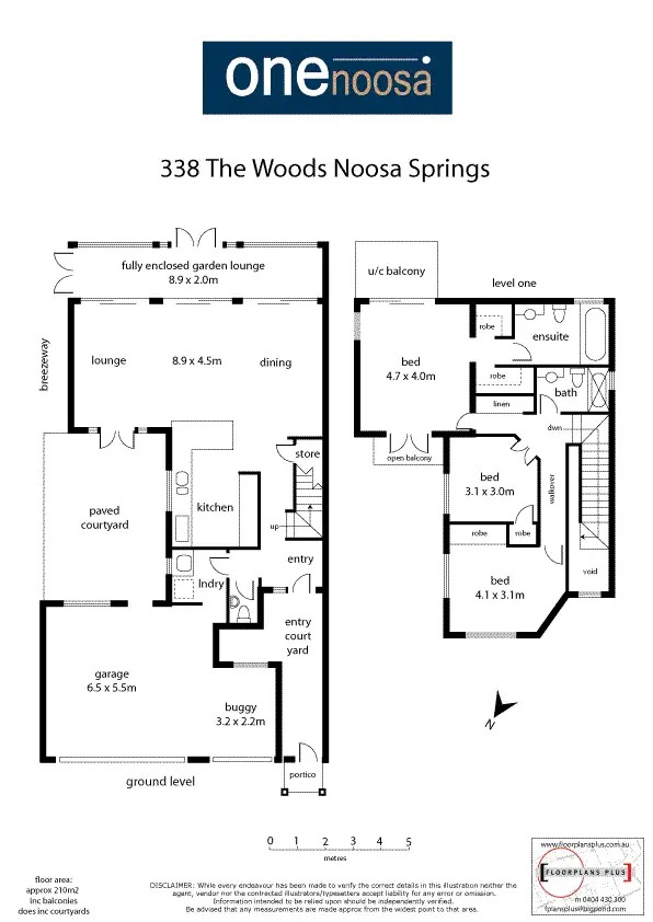 Floorplan of Homely townhouse listing, 338 Noosa Springs Drive, Noosa Springs QLD 4567