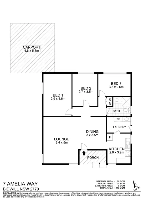 Floorplan of Homely house listing, 7 Amelia Way, Bidwill NSW 2770