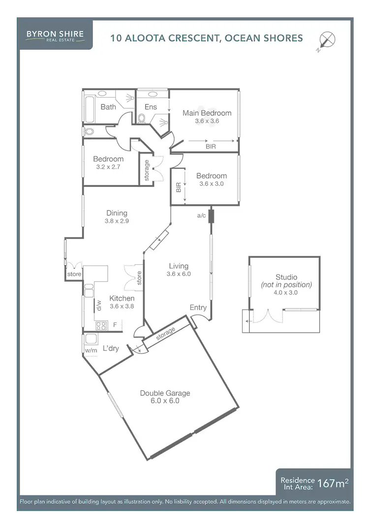 Floorplan of Homely house listing, 10 Aloota Crescent, Ocean Shores NSW 2483