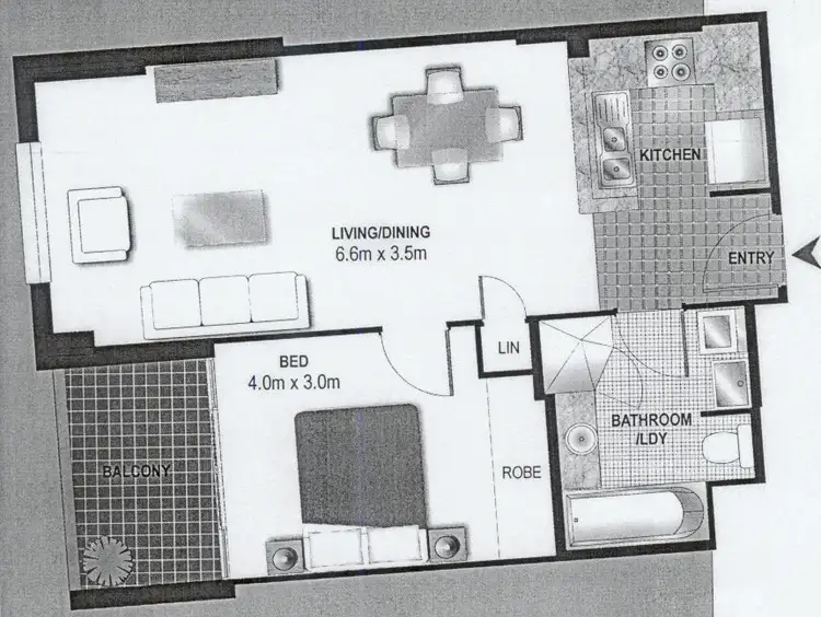 Floorplan of Homely apartment listing, 105/1 Brown Street, Ashfield NSW 2131
