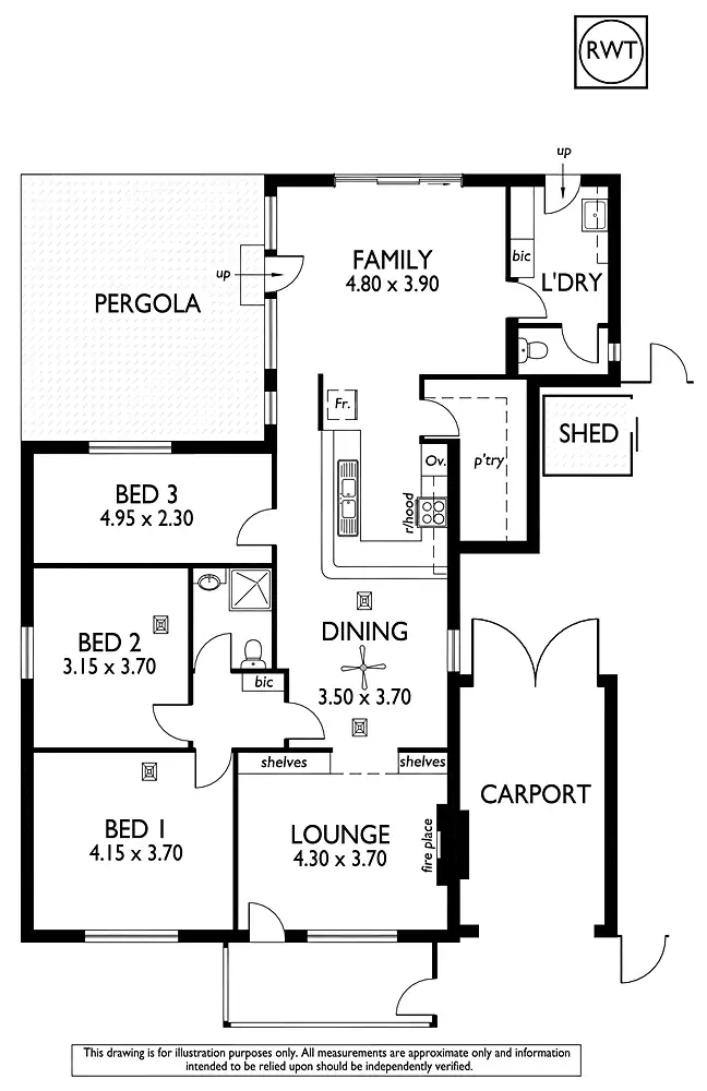Floorplan of Homely house listing, 1 Moldavia Street, Glandore SA 5037
