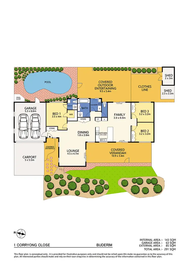Floorplan of Homely house listing, 1 Corryong Close, Buderim QLD 4556