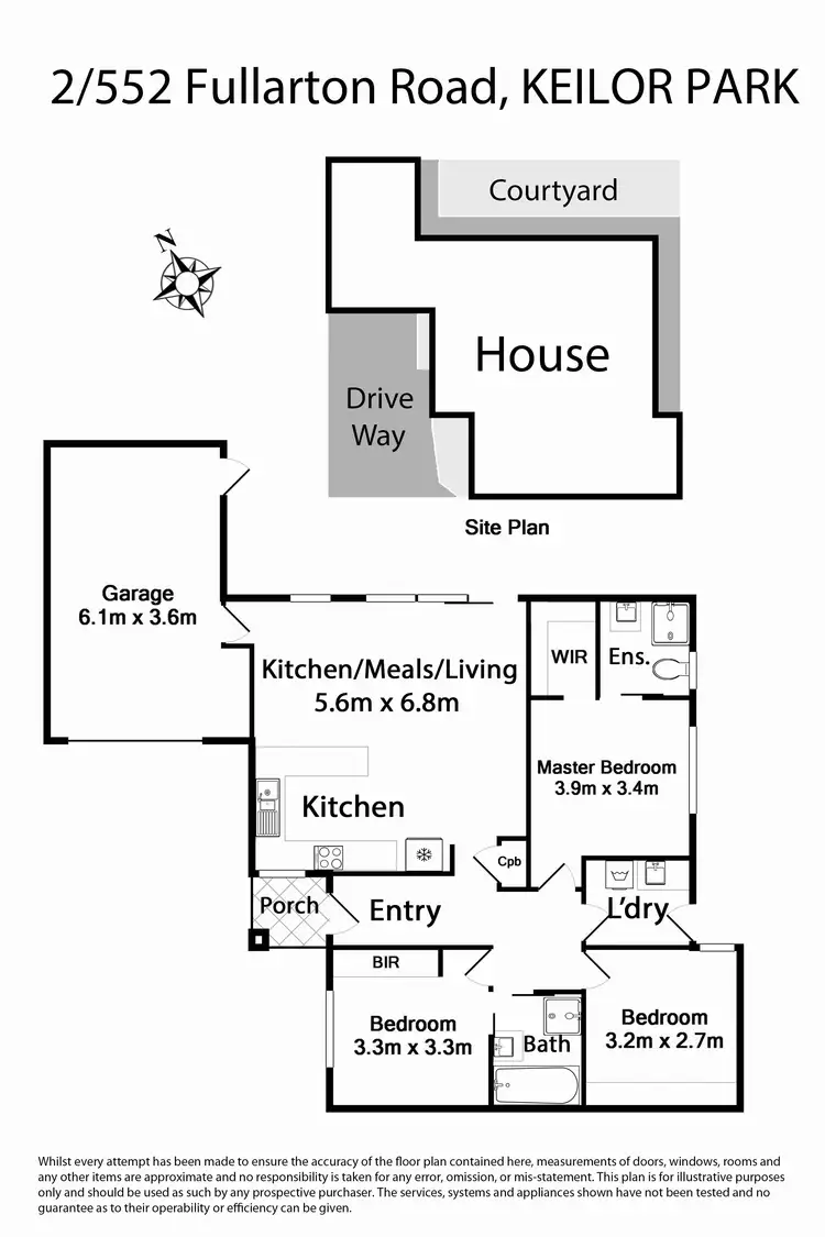 Floorplan of Homely townhouse listing, 2/552 Fullarton Road, Keilor Park VIC 3042