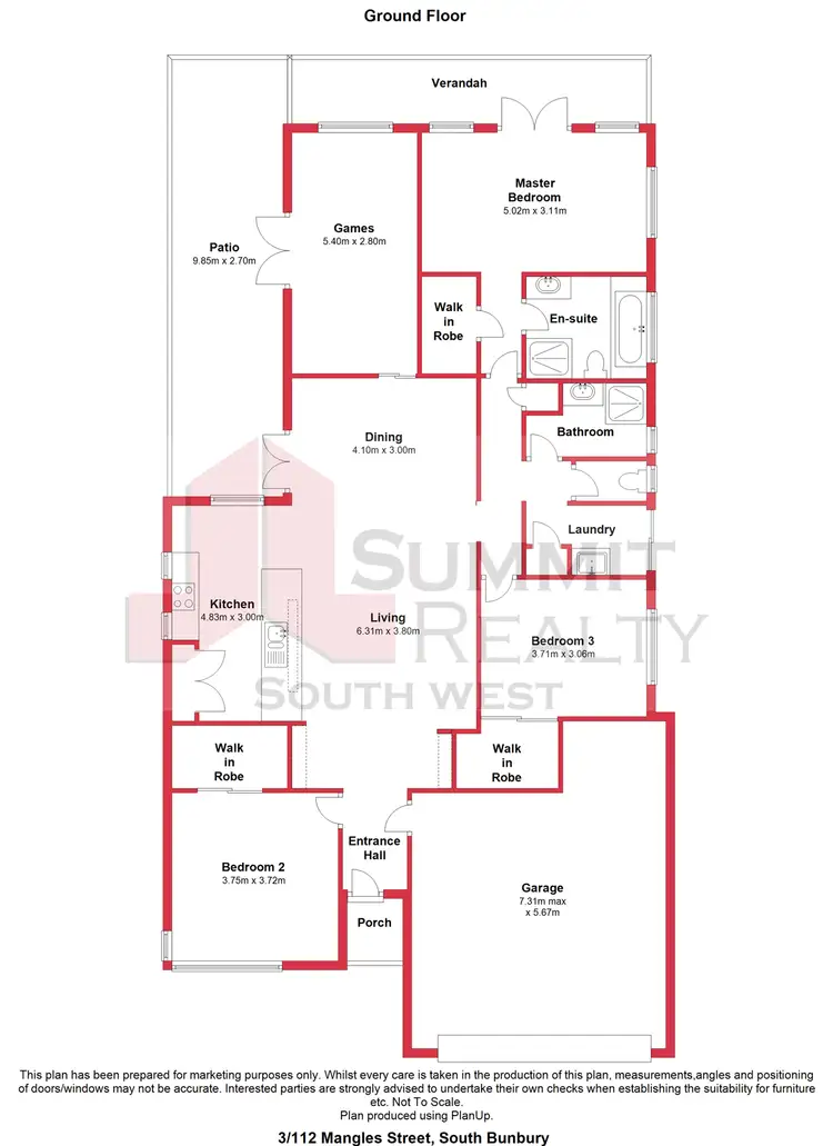 Floorplan of Homely unit listing, 3/112 Mangles Street, South Bunbury WA 6230