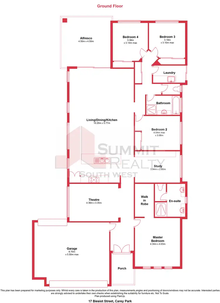 Floorplan of Homely house listing, 17 Biesiot Street, Carey Park WA 6230