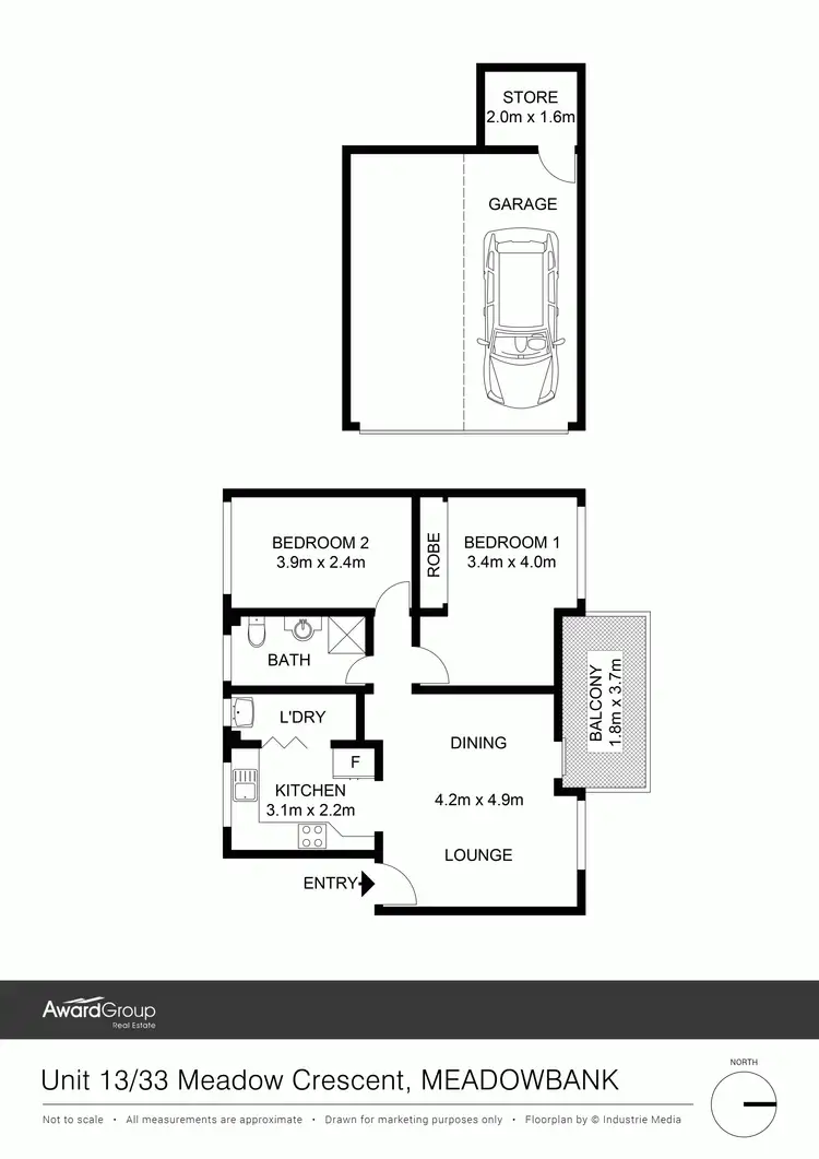 Floorplan of Homely unit listing, 13/33 Meadow Crescent, Meadowbank NSW 2114
