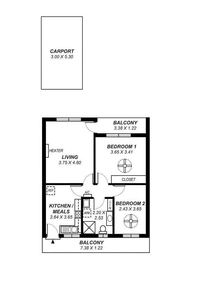 Floorplan of Homely unit listing, 5/38 Sutton Terrace, Marleston SA 5033