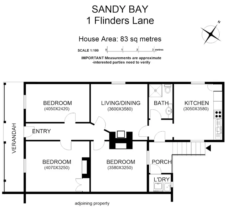 Floorplan of Homely house listing, 1 Flinders Lane, Sandy Bay TAS 7005