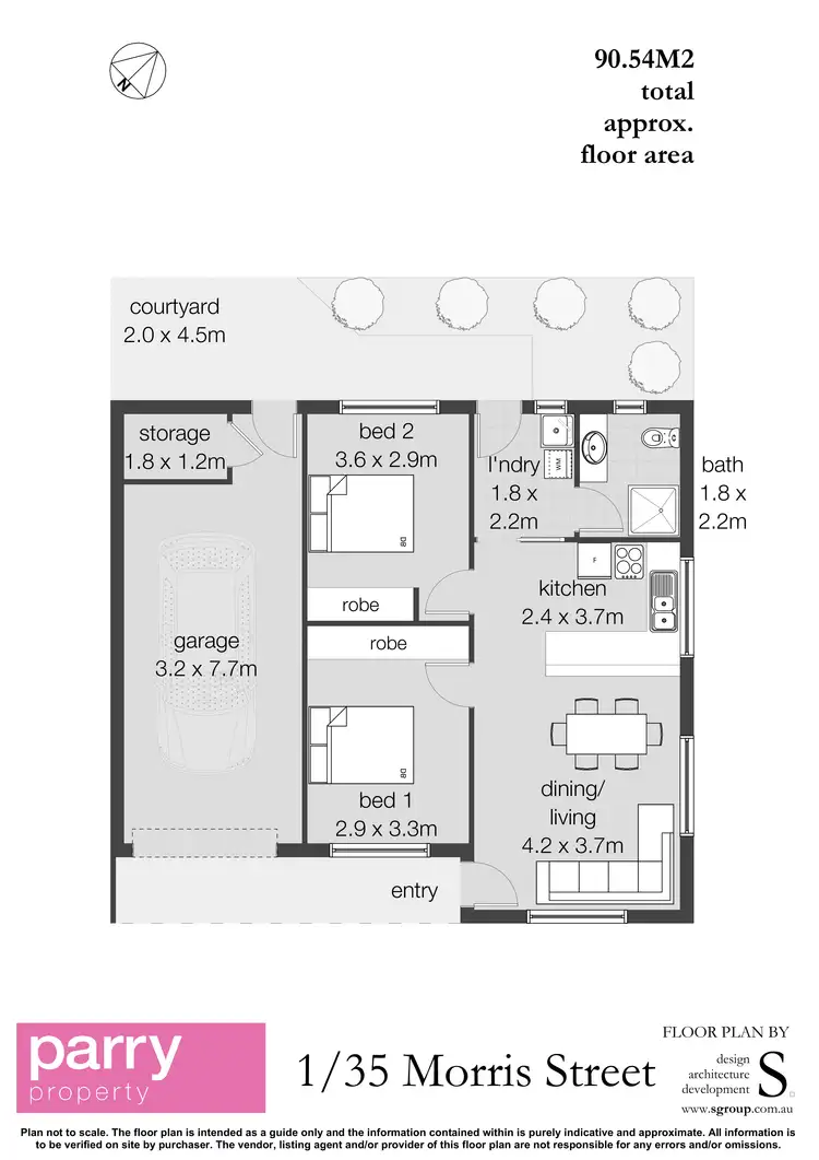 Floorplan of Homely unit listing, 1/35 Morris Street, Prospect TAS 7250