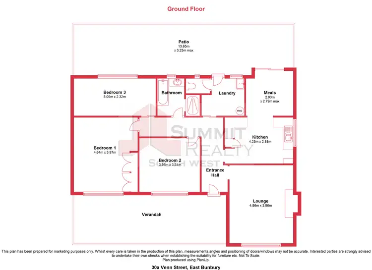Floorplan of Homely unit listing, 30 Venn Street, East Bunbury WA 6230